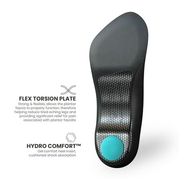 Lightfeet Plantar Fasciitis 3/4 Insole #color_black